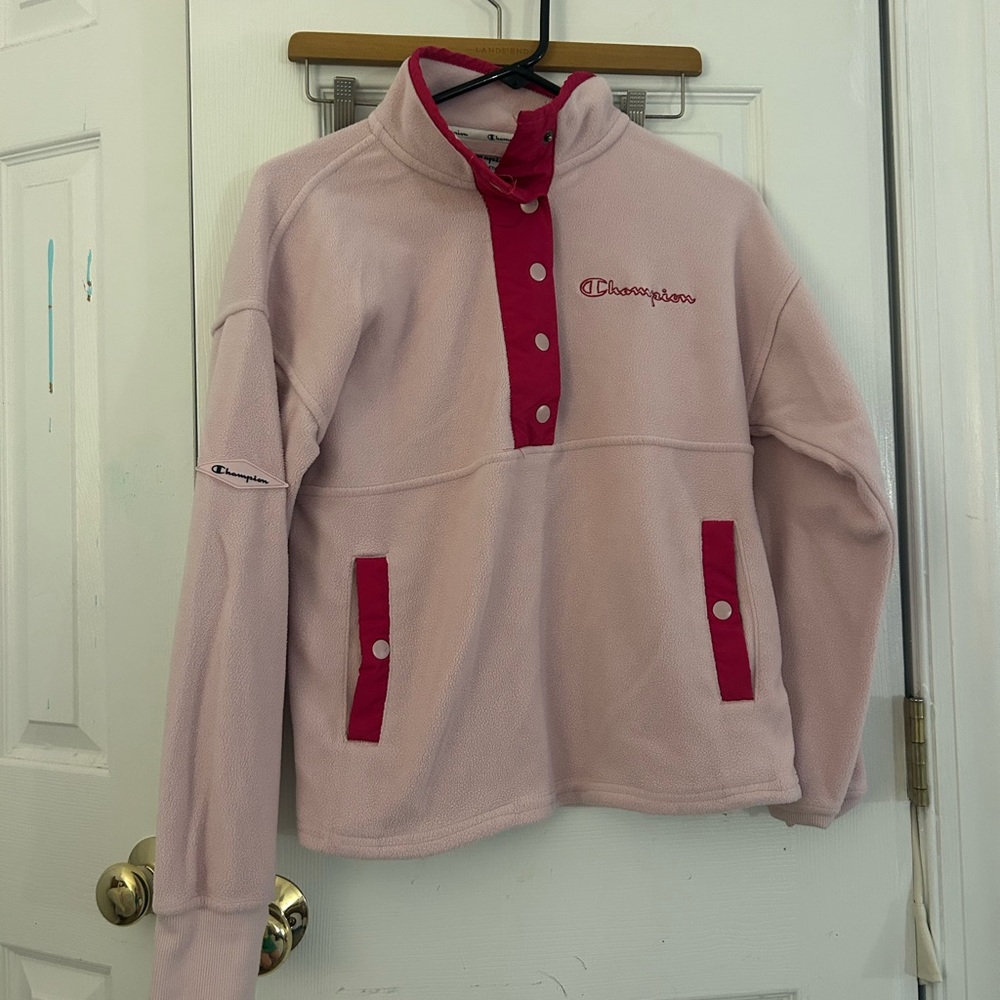 Champion Pink and Red Athletic Fleece